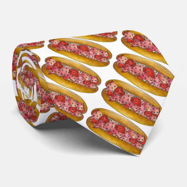 Maine Lobster Roll Sandwich Foodie Tie Slips (Rullad)