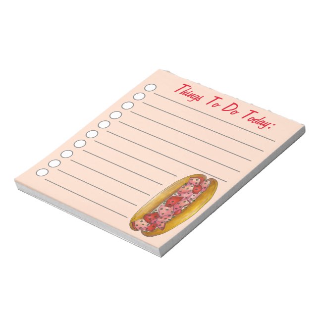 Maine Lobster Roll Sandwich Sak att göra i dag Anteckningsblock (Roterad)