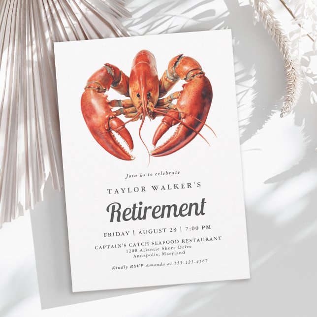 Maine Lobster Seafood Pension Party Inbjudningar (Available in both printed and instant download digital formats.)