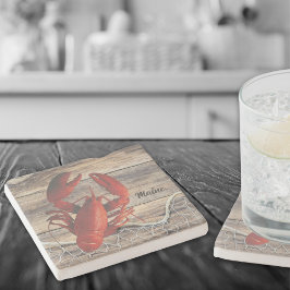 Maine Lobster Stone Underlägg med fisknät