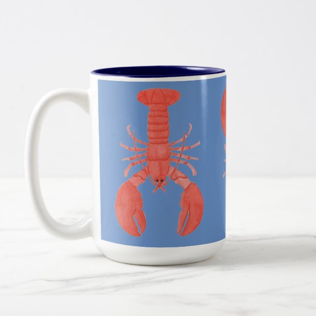 Maine Lobster Two-Tone Mugg, 15 oz Två-Tonad Mugg (Vänster)