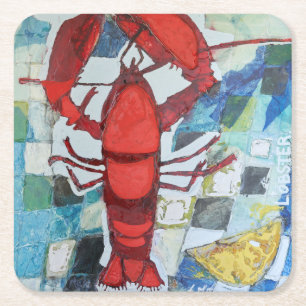 Maine Lobster Underlägg Papper Kvadrat