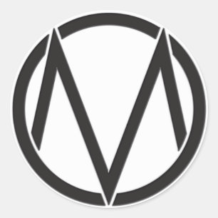 Maine Logotyp Sticker Runt Klistermärke