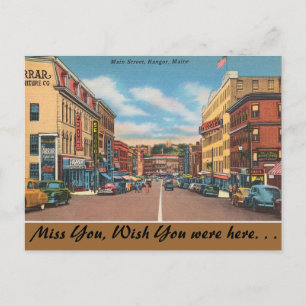 Maine, Main Street, Bangor Vykort