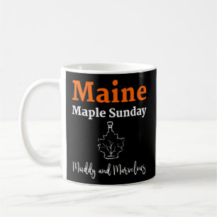Maine Maple Söndag Muddy Sugar House Maple Löv Sy Kaffemugg