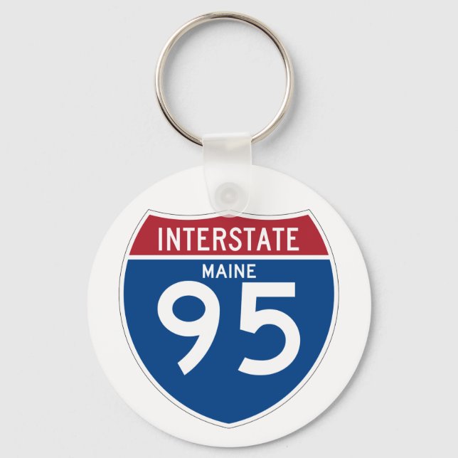 Maine ME I-95 Interstate Highway Shield - Nyckelring (Framsida)