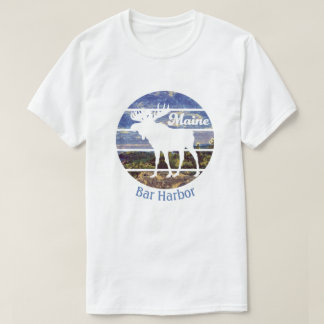 Maine Moose Anpassningsbar Town Namn Retro T Shirt
