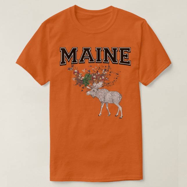Maine Moose Gift för manar Women and Kids T Shirt (Design framsida)