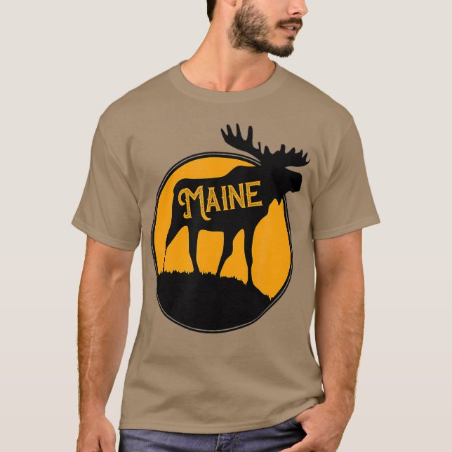 Maine Moose State T Shirt (Framsida)
