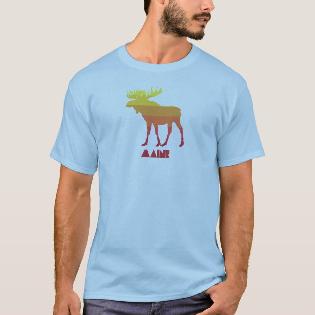 Maine Moose T Shirt (Framsida)