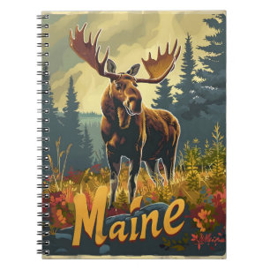 Maine Moose Vintage Anteckningsbok