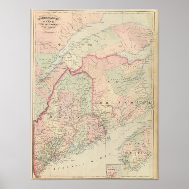 Maine, New Brunswick Poster (Framsidan)