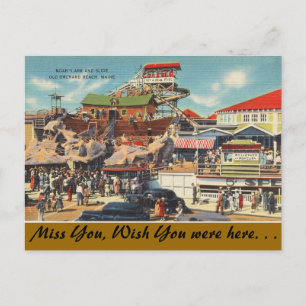 Maine, Noahs Ark, gamle Orchard Beach Vykort