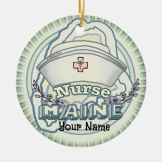 Maine Nurse Julgransprydnad Keramik