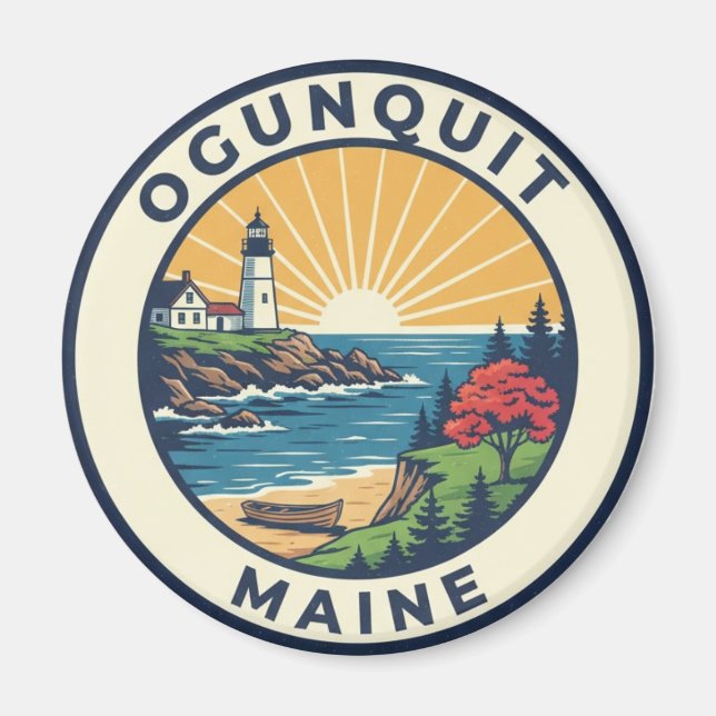 Maine Ogunquit Travel Magnet (Framsidan)