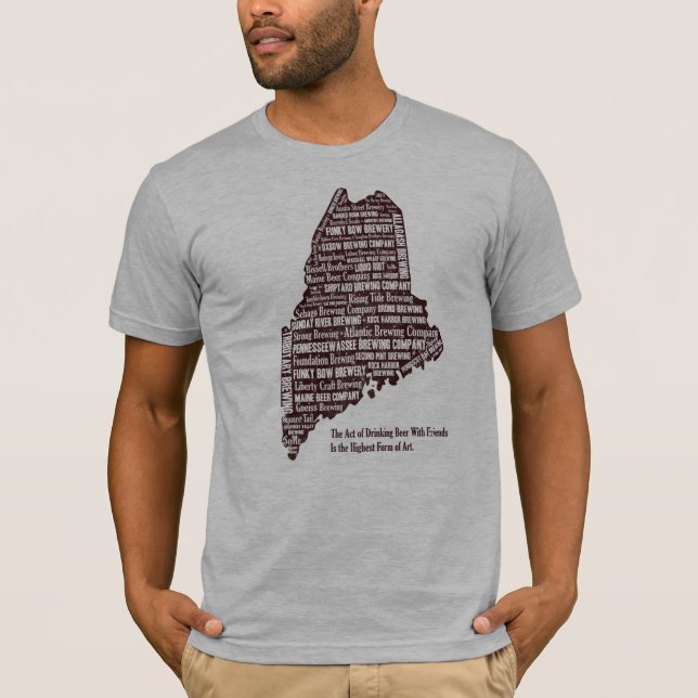 Maine ölkarta tee shirt (Framsida)