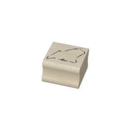 Maine Outline Rubber Frimärke Stämpel