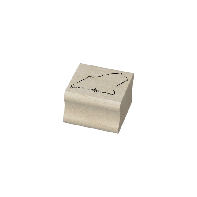 Maine Outline Rubber Frimärke Stämpel (Stämpel)