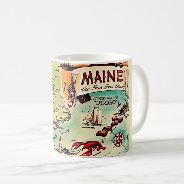 Maine - Pine Tree State Postcard Mugg (Framsida höger)