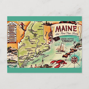 Maine - Pine Tree State vykort