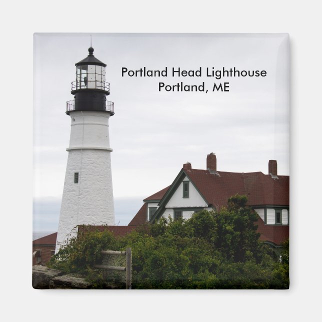 Maine Portland Head Light House Personalize Magnet (Framsidan)