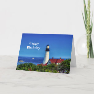 Maine Portland Head Light Photo Birthday Kort