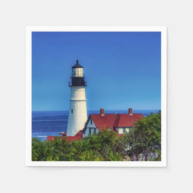 Maine Portland Head Light Photo Pappersservett (Framsidan)