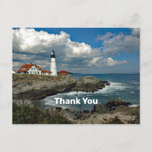 Maine Portland Head Lighthouse Photo Tack Vykort