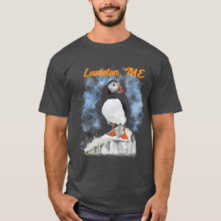 Maine Puffin och Stad T Shirt