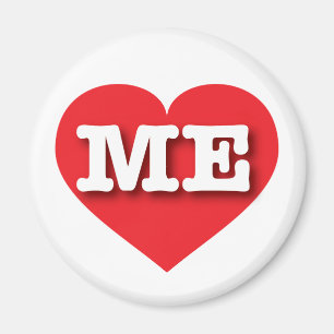 Maine Red Heart - I kärlek ME Magnet
