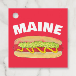 Maine Red Snapper Hotdog Portland ME Food Cookout Gåvor Etiketter