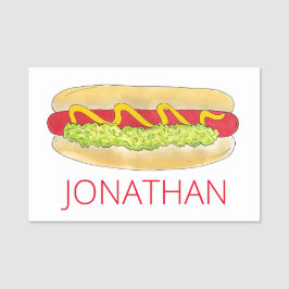 Maine Red Snapper Hotdog Portland ME Food Cookout Namnbricka