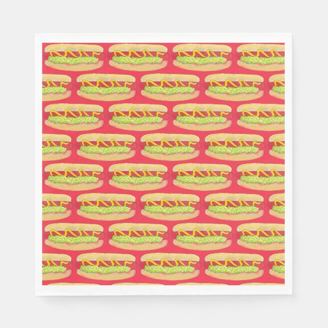 Maine Red Snapper Hotdog Portland ME Food Cookout Pappersservett (Framsidan)