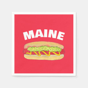 Maine Red Snapper Hotdog Portland ME Food Cookout Pappersservett