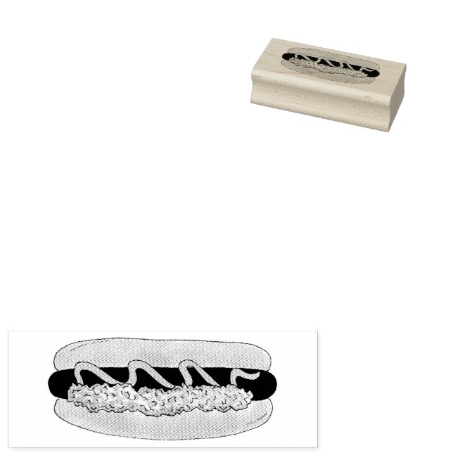 Maine Red Snapper Hotdog Portland ME Food Cookout Stämpel (Stämplad)