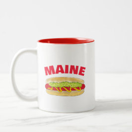 Maine Red Snapper Hotdog Portland ME Food Cookout Två-Tonad Mugg