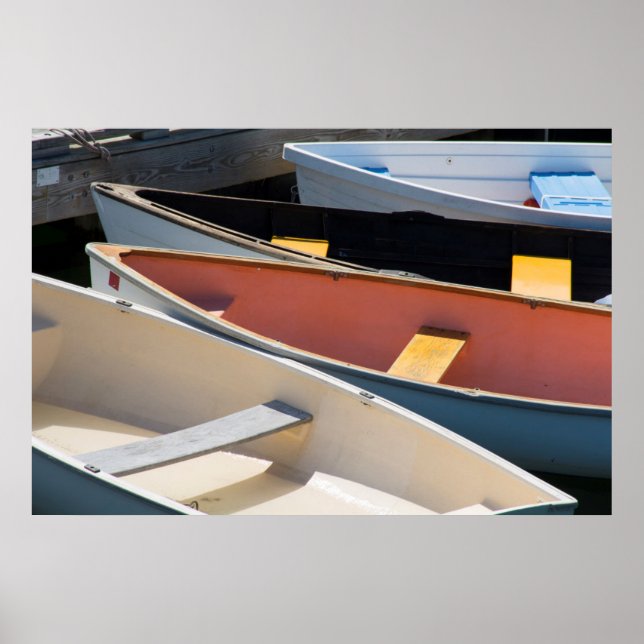 Maine, Rockland. Färgbåtar i Rockland Poster (Framsidan)