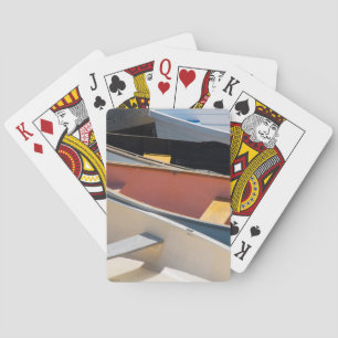 Maine, Rockland. Färgglada båtar i Rockland Casinokort