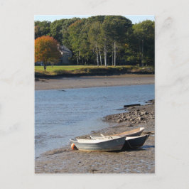 Maine Rowboat Vatten Photo Vykort