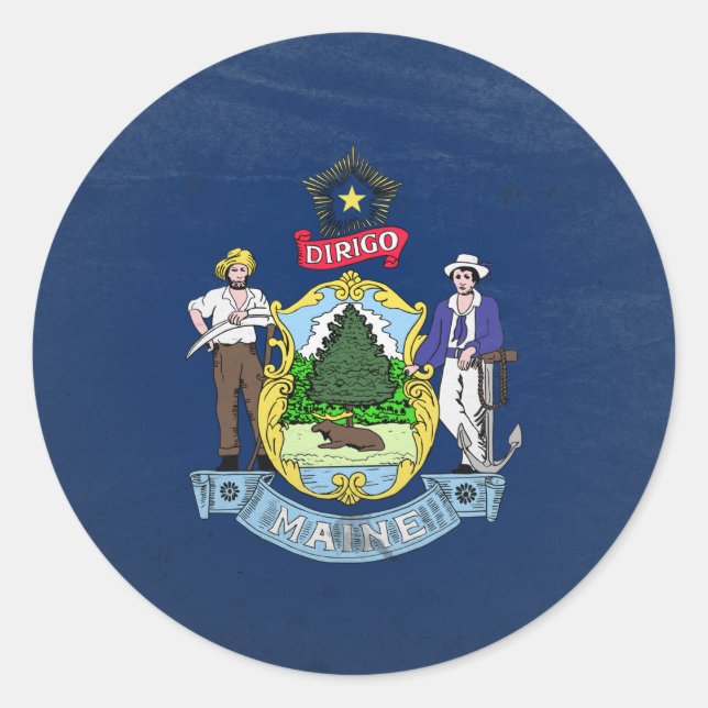 Maine Runt Klistermärke (Framsida)