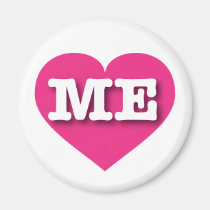 Maine Shock rosa Heart - I kärlek ME Magnet