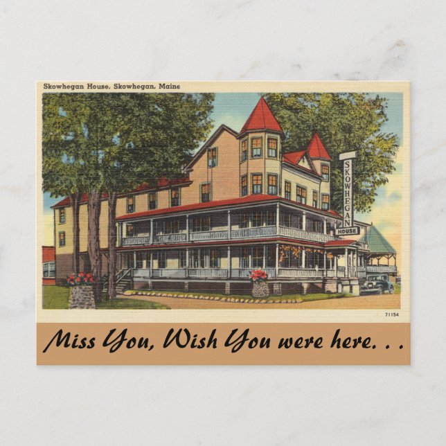 Maine, Skowhegan House, Skowhegan Vykort (Framsida)