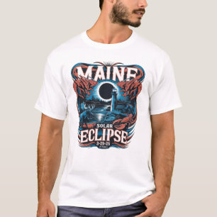 Maine Solar Eclipse 3-29-2025 ’DIRIGO’ T-Shirt