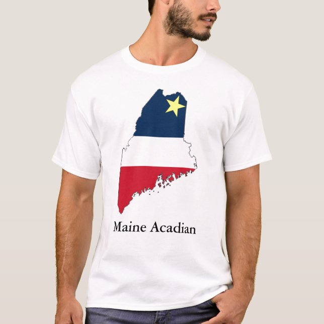 Maine som är acadian med text t shirt (Framsida)