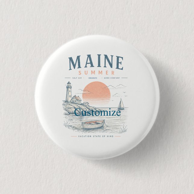 Maine  Sommar kul Thunder_Cove Knapp (Framsida)