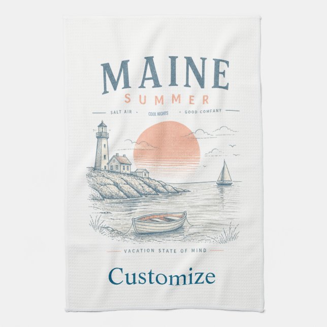 Maine  Sommar kul Thunder_Cove Kökshandduk (Vertikal)