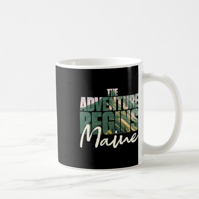 Maine souvenir vandring Äventyret börjar camping Kaffemugg (Höger)