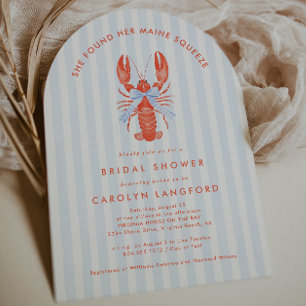 Maine Squeeze Coastal Lobster Bröllopsdusch Inbjudningar