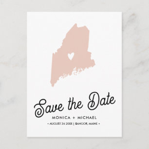 MAINE State Destination Wedding ANY FÄRG! Meddelande Vykort