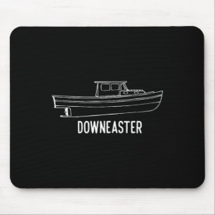 Maine State Downeaster Hummer Fiske Båt T-Shirt Musmatta